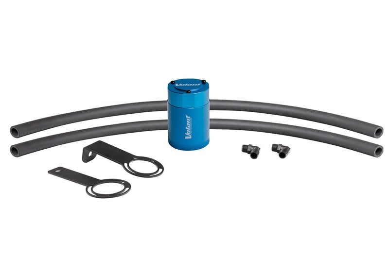 Volant Universal 5/8in Connection 3oz Aluminum Oil Catch Can w/Mounting Bracket - Blue VC0017