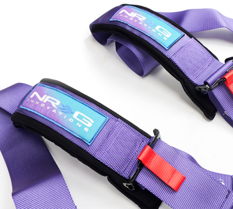 NRG SFI 16.1 5Pt 3 Inch Seat Belt Harness with Pads / Cam Lock - Purple SBH-B6PCPP SBH-B6PCPP User 1