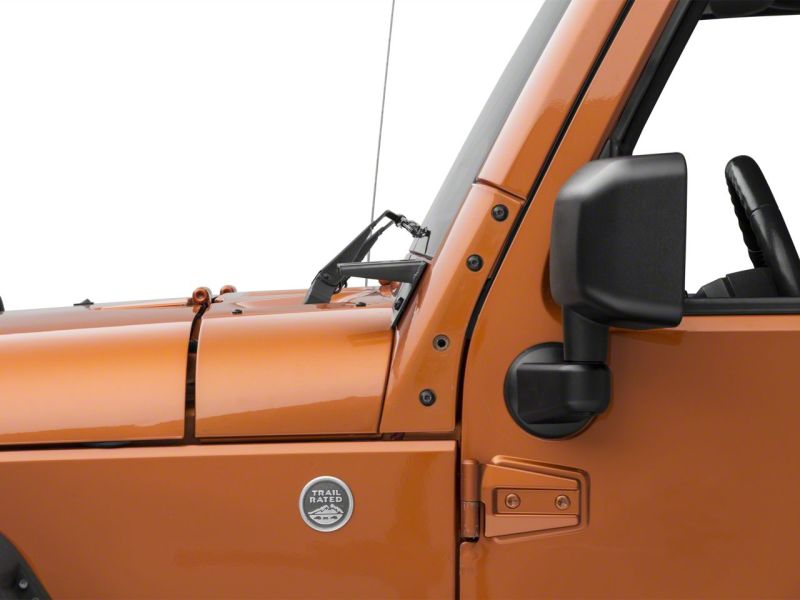 Raxiom 07-18 Jeep Wrangler JK Axial Series Windshield Pillar Mounted Light Brackets J109492 J109492 Photo - Close Up