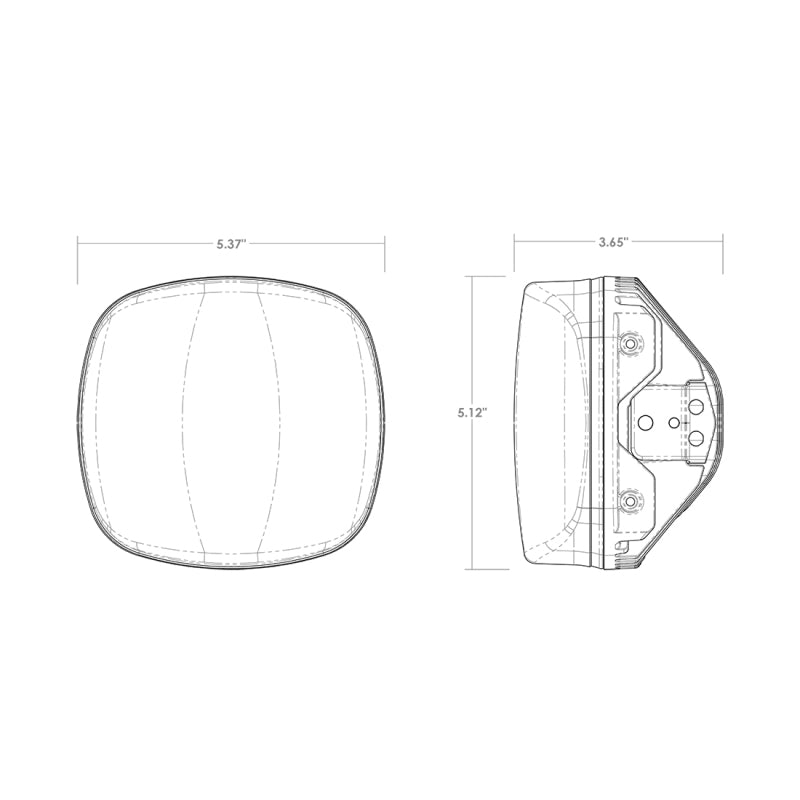 Rigid Industries Adapt XE Extreme Enduro Complete Ready To Ride LED Moto Kit, 300416 Technical Drawing