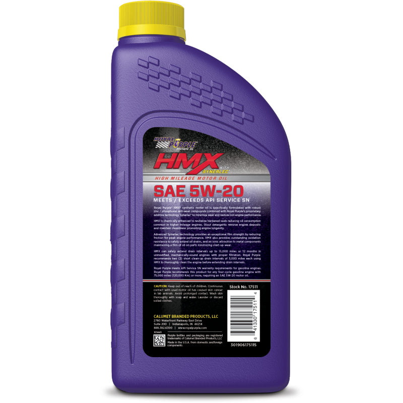 Royal Purple HMX SAE Oil 5w20 Case 6 x 1 Quart Bottles ROY67511 67511 User 1