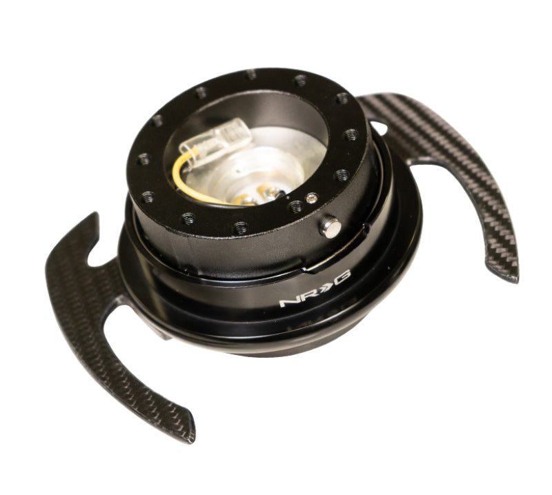 NRG Quick Release Kit Gen 4.0 - Black Body / Black Ring w/ CF Handles SRK-700CF SRK-700CF Photo - Primary