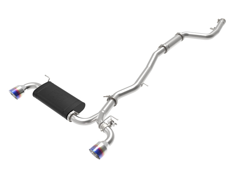 aFe POWER Takeda 2020 Toyota Supra L6-3.0L (t) 3in-2.5in 304 SS CB Exhaust Blue Flame Tips 49-36043-L 49-36043-L Photo - Primary