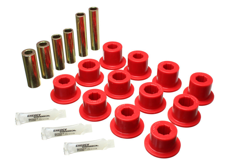 Energy Suspension 07-21 Toyota Tundra Red Rear Leaf Spring Shackle Bushing Set 8.2117R 8.2117R Photo - Primary
