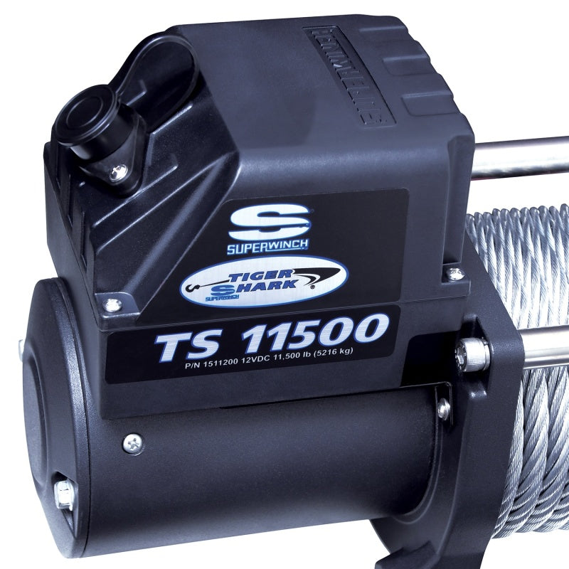 Superwinch 11500 LBS 12 VDC 3/8in x 84ft Steel Rope Tiger Shark 11500 Winch 1511200 1511200 Photo - Unmounted