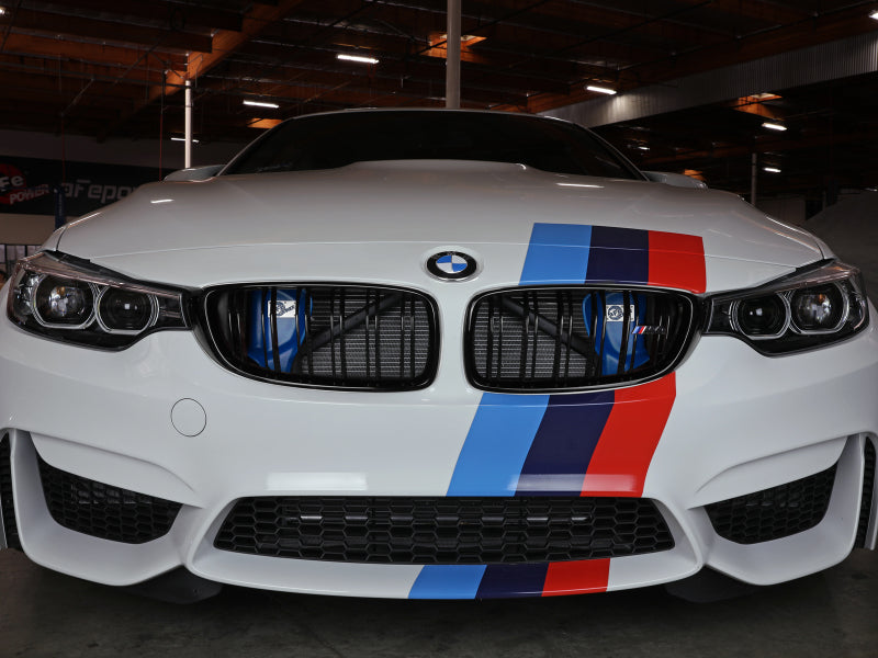 aFe Magnum FORCE Dynamic Air Scoop 15-18 BMW M3/15-20 M4 - Blue 54-13032SL 54-13032SL Photo - Mounted