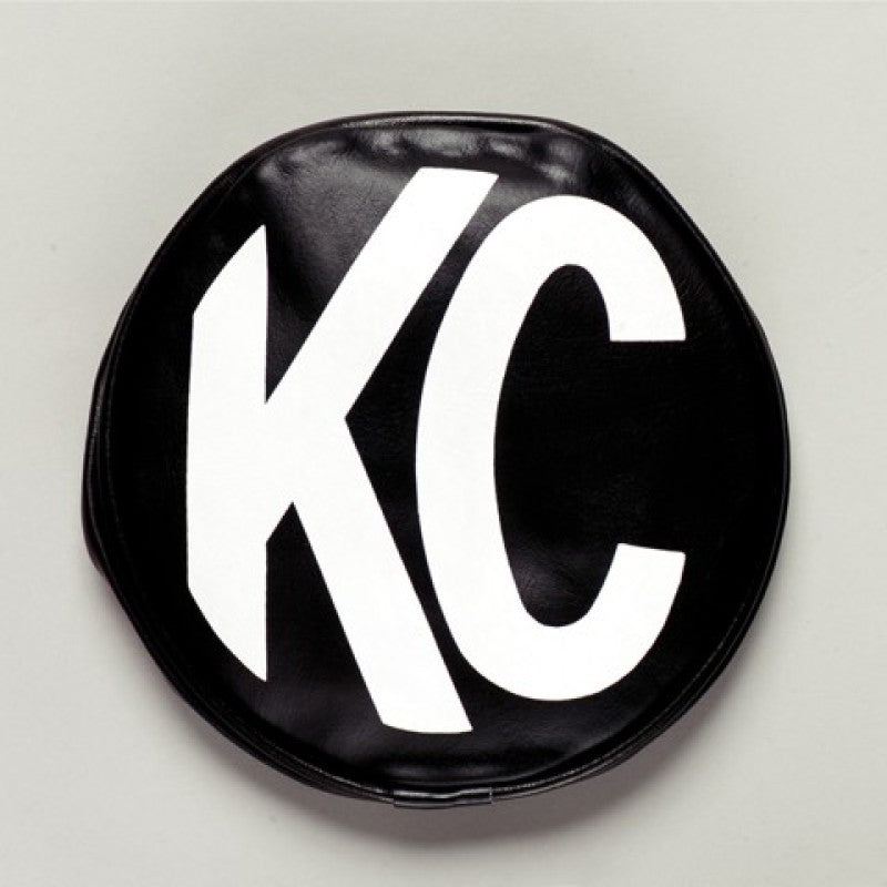 KC HiLiTES 6in. Round Soft Cover (Pair) - Black w/White KC Logo 5100 5100 Photo - Primary