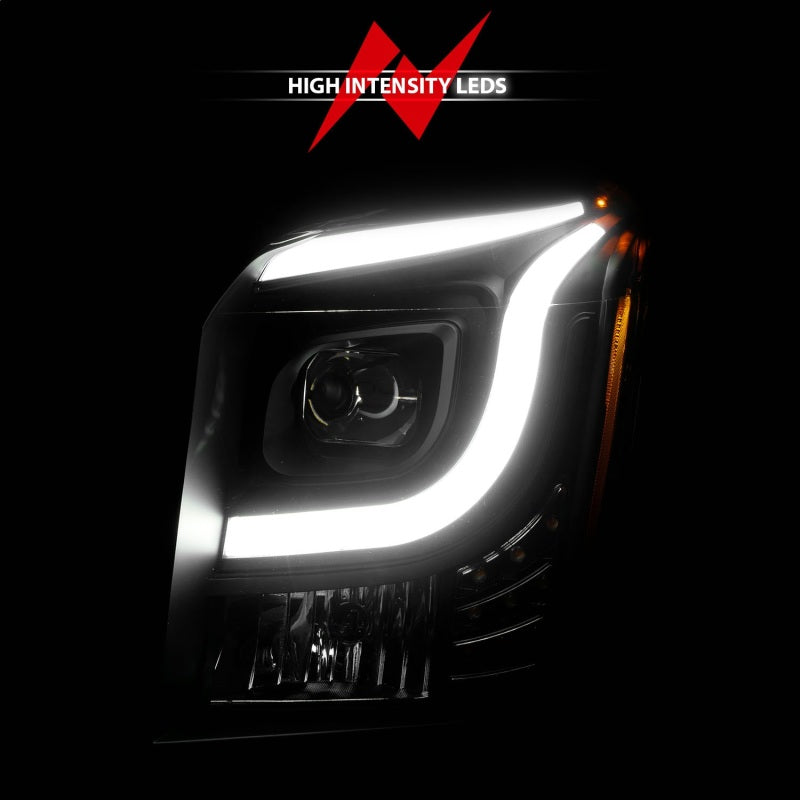Anzo 15-17 GMC Yukon/Yukon XL Projector Headlights Black Housing/Clear Lens (w/ Light Bars) 111535 111535 Photo - Unmounted