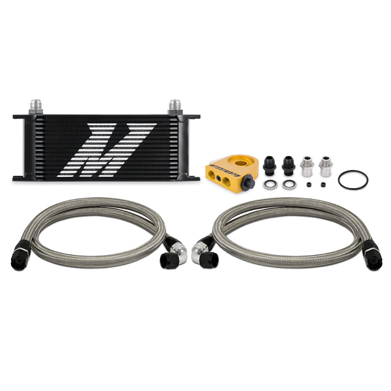 Mishimoto Universal Thermostatic Oil Cooler Kit 16-Row Black MMOC-U16TBK MMOC-U16TBK Photo - Primary
