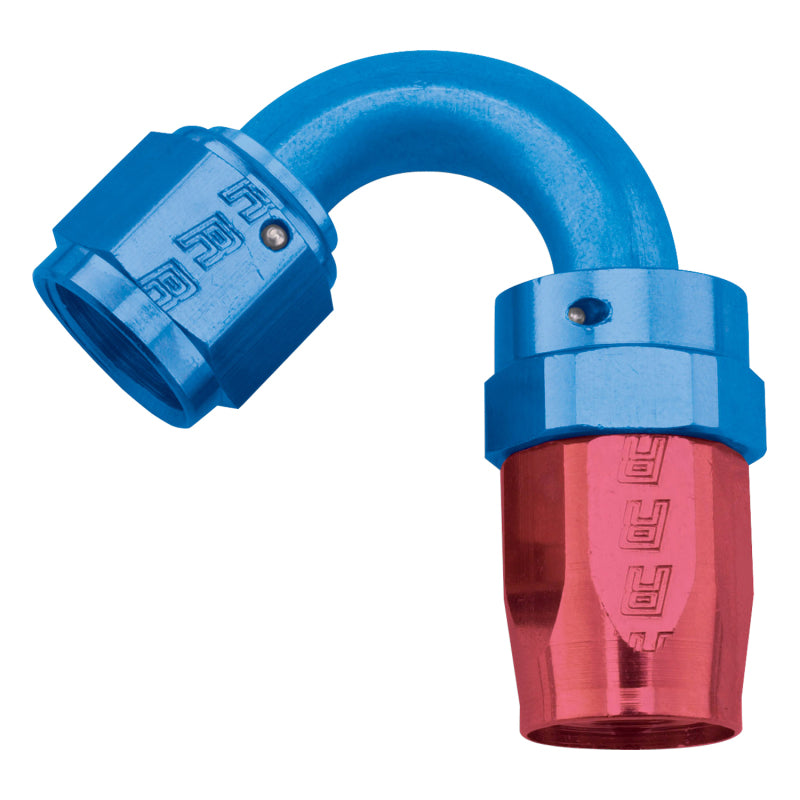Russell #10 Full Flow Swivel 120° Tight Radius Hose Ends - Red / Blue 613420 Photo - Primary