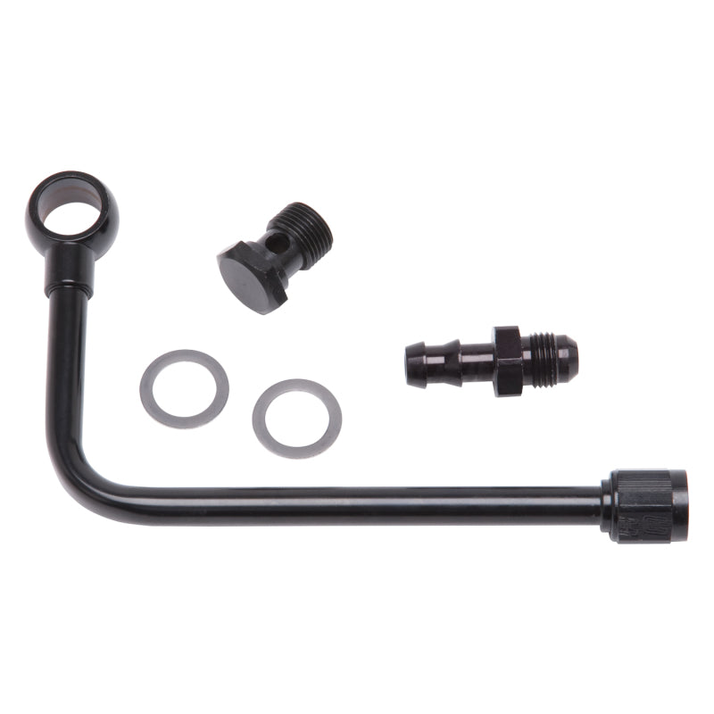 Edelbrock Black Steel Fuel Line W/ 3/8" Barbed End Inlet And W/out Fuel Filter 81263 Photo - Primary