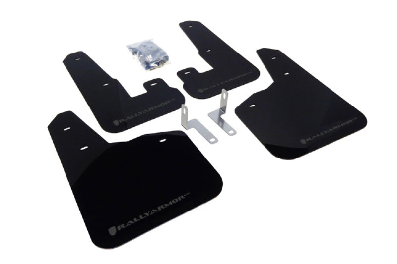 Rally Armor 2010+ Subaru Legacy UR Black Mud Flap w/ Grey Logo MF14-UR-BLK/GRY Photo - Primary