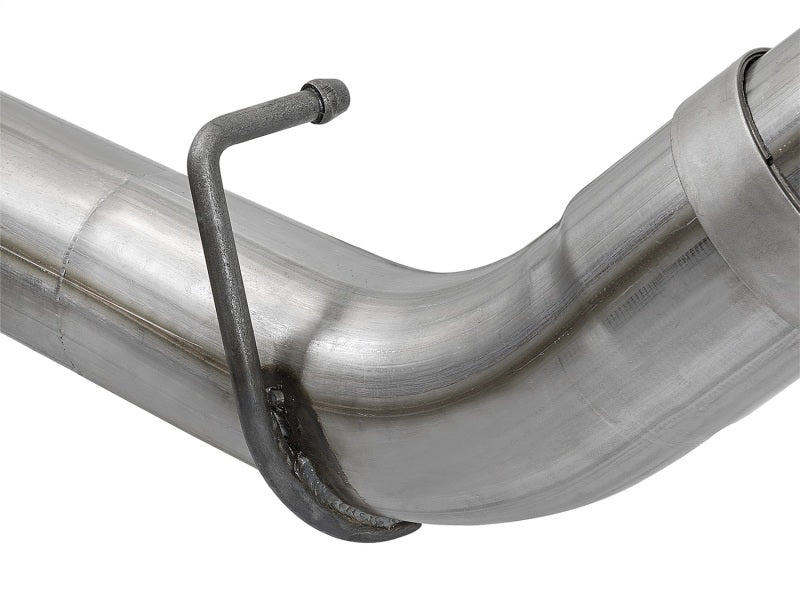 aFe Rebel XD Series 4in 409 Stainless Steel DPF-Back Exhaust w/Dual Black 49-44089-B Photo - Unmounted