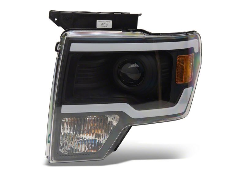 Raxiom 09-14 Ford F-150 Axial Series Projector Headlights w/ LED Light Bar- Blk Housing (Clear Lens) T566369 T566369 Photo - Close Up