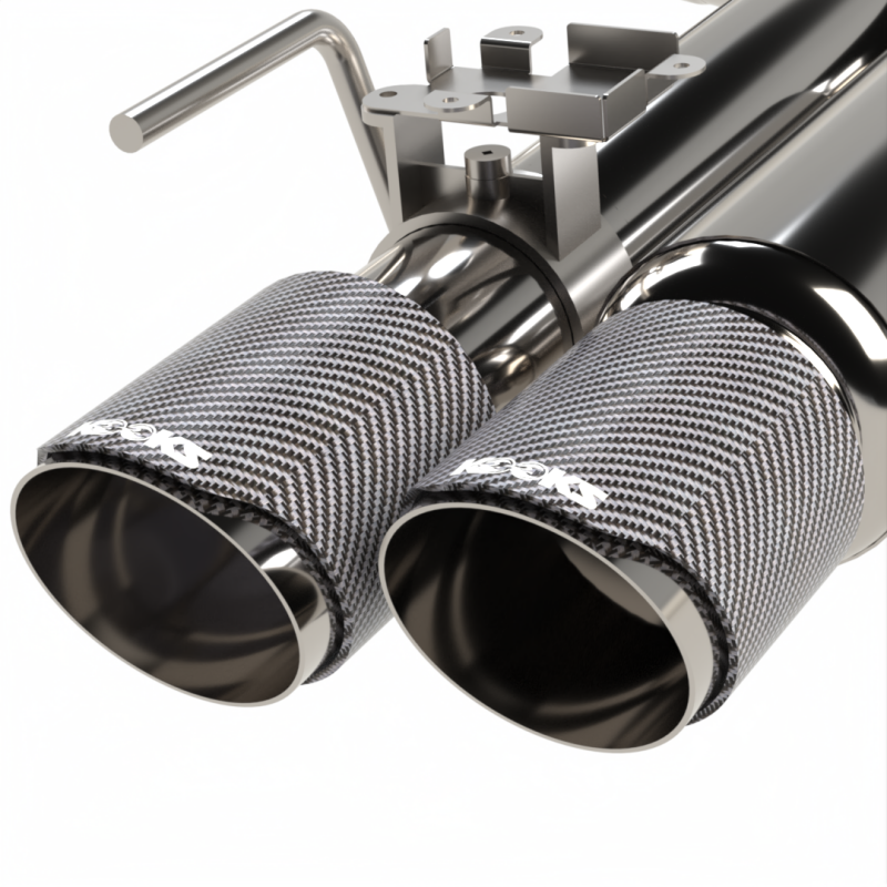 Kooks Headers Kooks 18-24 Ford Mustang GT 5.0 3in. Valved Shotgun Cat-Back Exhaust - Carbon Tips 11514520 11514520 Photo - Unmounted