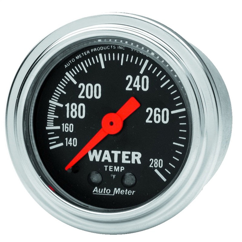 Autometer 2-1/16" Water Temperature, 140-280 °F, 6 Ft., Mechanical, Traditional 2431 Photo - Primary