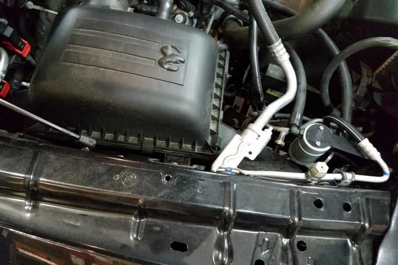 J&L 09-18 Ram 1500 5.7L Passenger Side Oil Separator 3.0 - Clear Anodized 3065P-C 3065P-C Photo - Mounted