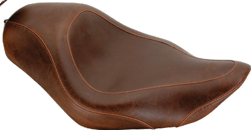 Mustang Motorcycle Mustang 04-21 Harley Sportster Wide Tripper Solo Seat - Distressed Brown 76726 76726 Photo - Primary