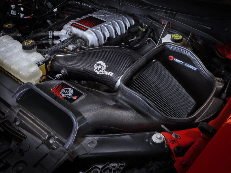 aFe 23-24 Ford F150 Raptor R V8 5.2L Supercharged Track Series Air Intake w/ Black PDS Filter 57-10030K 57-10030K Photo - Mounted