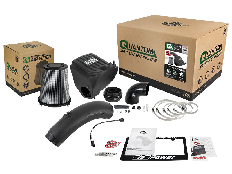aFe Quantum Cold Air Intake System w/ Pro Dry S Media 15-19 Ford F-150 V8-5.0L 53-10010D 53-10010D Photo - Unmounted