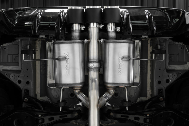MBRP 23-24 Honda Civic Type R 2.0L T304 SS 3in Cat-Back Exhaust Triple Center Outlet w/ Carbon Tips S49023CF S49023CF Photo - Mounted