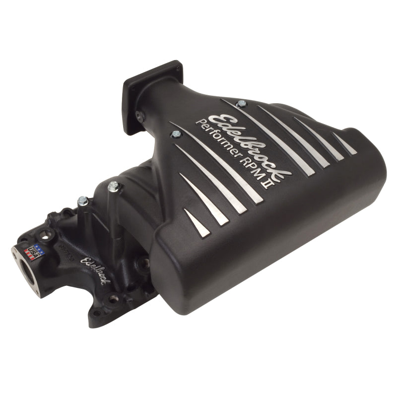 Edelbrock Intake Manifold; Ford Mustang 5.0L Performer RPM II Manifold; black fi 71233 Photo - Primary