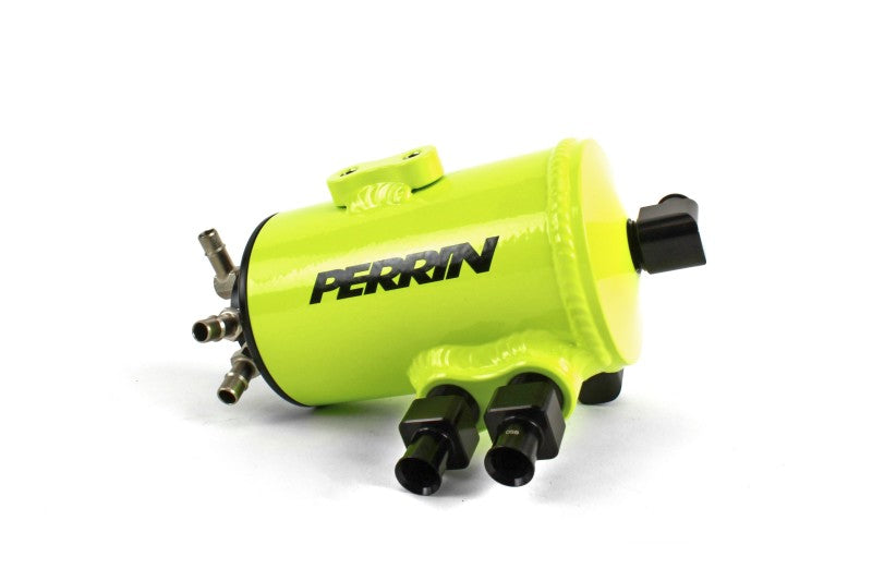 Perrin 02-14 Subaru WRX / 04-19 STI with FMIC Air Oil Separator - Neon Yellow PSP-ENG-607NY PSP-ENG-607NY Photo - Primary