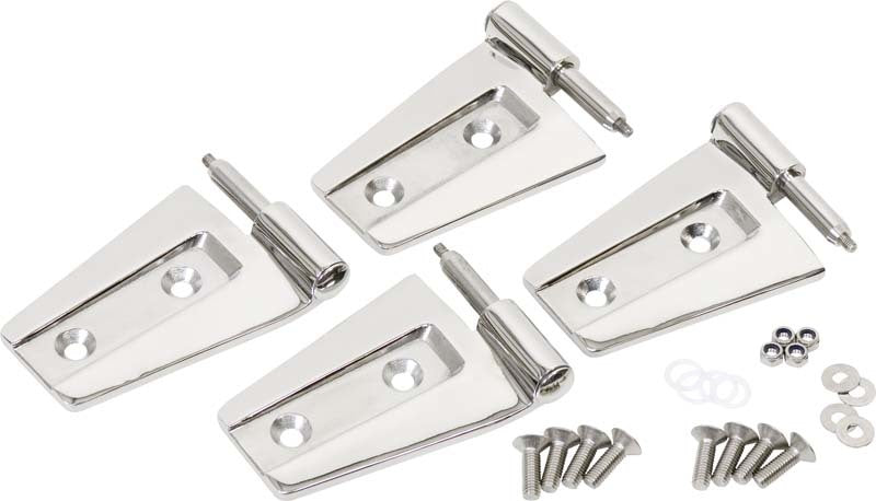 Kentrol 07-18 Jeep Wrangler JK Door Hinge Set 4 Pieces 2 Door - Polished Silver 30575 30575 Photo - Primary