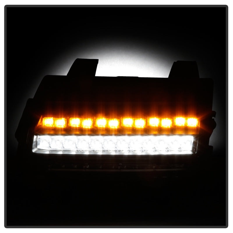 Spyder Jeep Wrangler 2018-2019 (Halogen Model Only) LED Front Bumper Lights - Seq. Signal - Black 5086785 5086785 Photo - Unmounted