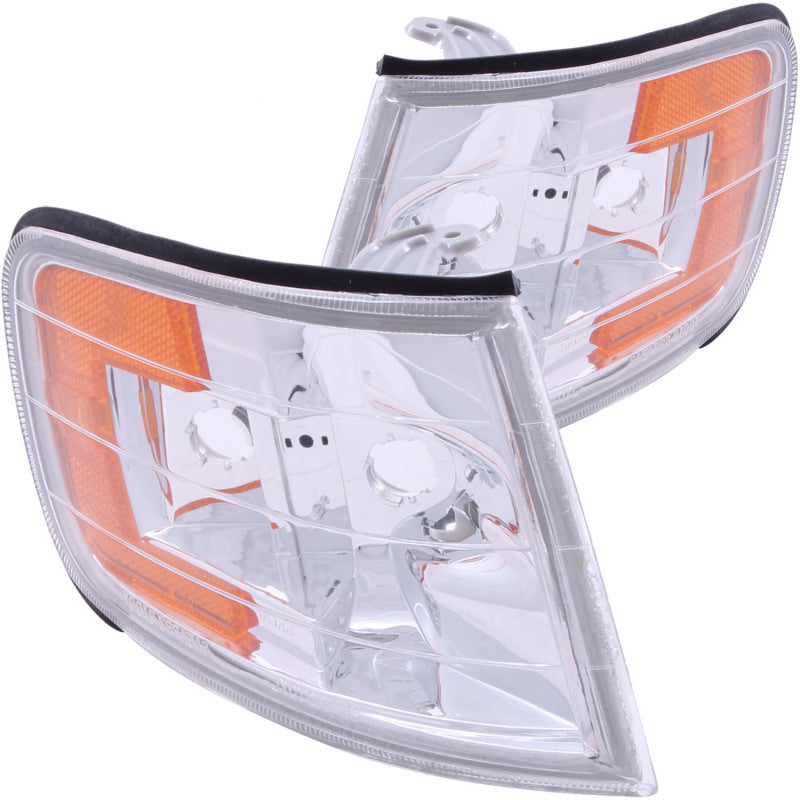 Anzo Corner Lights 1994-1997 Honda Accord Euro Corner Lights Chrome w/ Ambe 521028 Photo - Primary