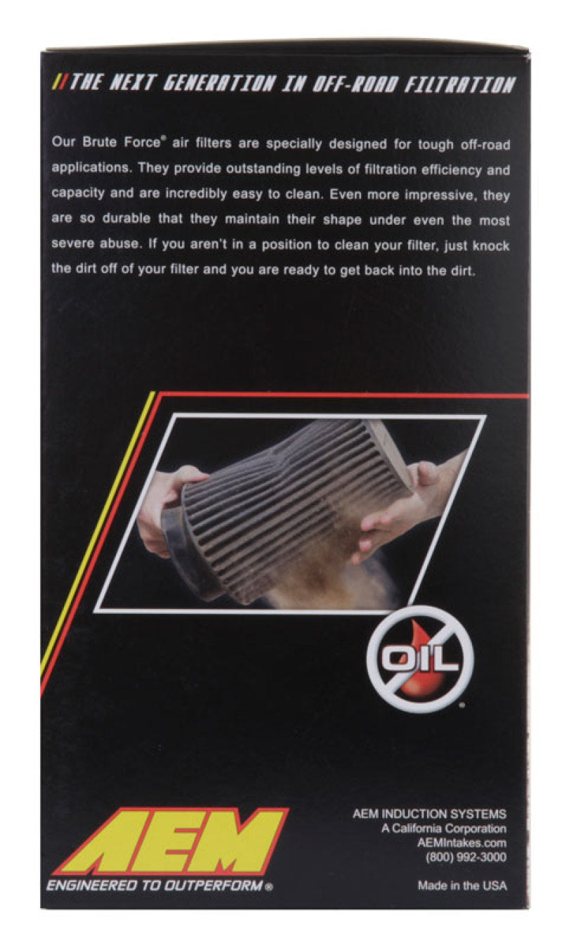 AEM Induction AEM 3.5 inch x 9 inch DryFlow Conical Air Filter 21-2049BF 21-2049BF Photo - in package