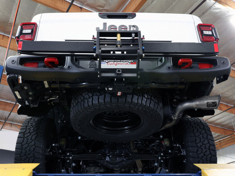 aFe 2021+ Jeep Gladiator V6-3.0L (td) Vulcan Series 3in 304 SS DPF-Back Exhaust System - Polishd Tip 49-38093-P 49-38093-P Photo - Mounted