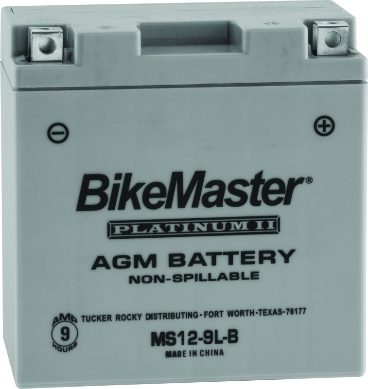 BikeMaster AGM Battery - MS12-9L-B 780768 780768 Photo - Primary