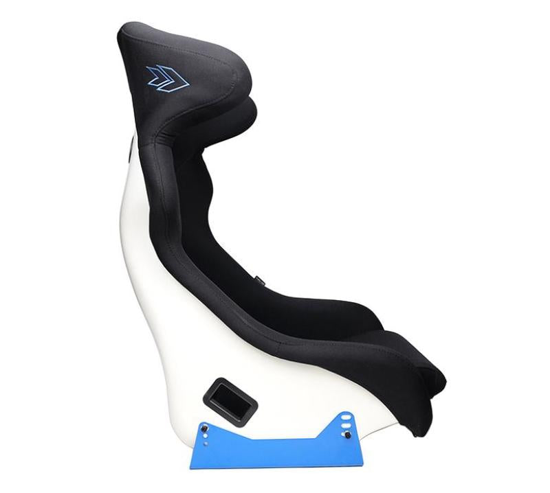 NRG FRP Bucket Seat - White Finish with Arrow Embroidery And Blue Side Mount Bracket FRP-600WT FRP-600WT User 1