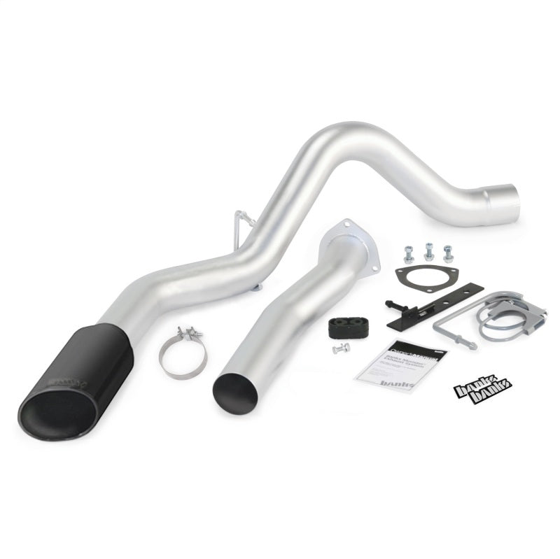 Banks Power 07-10 Chev 6.6L LMM ECSB-CCLB Monster Exhaust System - SS Single Exhaust w/ Black Tip 47784-B 47784-B Photo - Primary