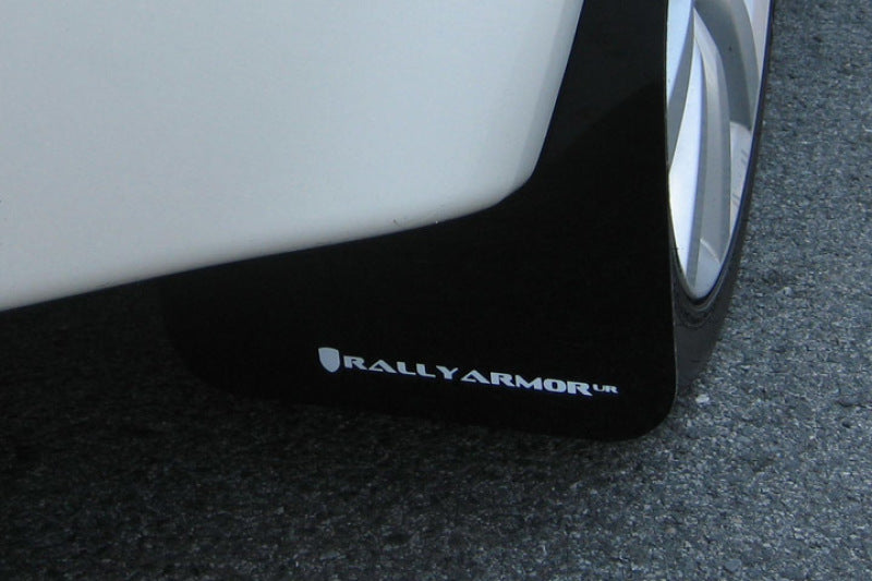 Rally Armor 08-15 EVO X UR Mud Flap White Logo MF10-UR-BLK/WH User 1