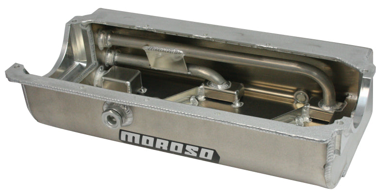 Moroso Donovan H/C 410 Small Block (w/Three Pick Ups) Sprint Car Dry Sump 6.5in Aluminum Oil Pan 21555 21555 Photo - Primary