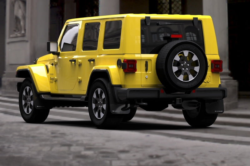 Rally Armor 18-22 Jeep JL Wrangler Black UR Mud Flap w/ White Logo MF54-UR-BLK/WH MF54-UR-BLK/WH User 1