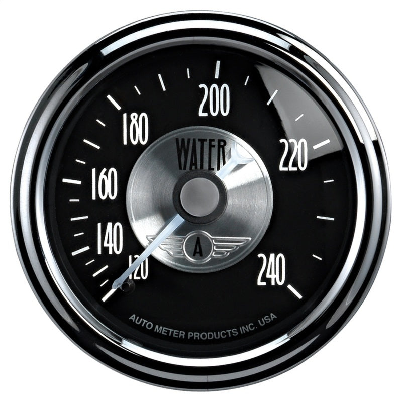 Autometer Prestige Series Black Diamond 2-1/16in 120-240 Deg F Water Temp Gauge 2033 2033 Photo - Primary
