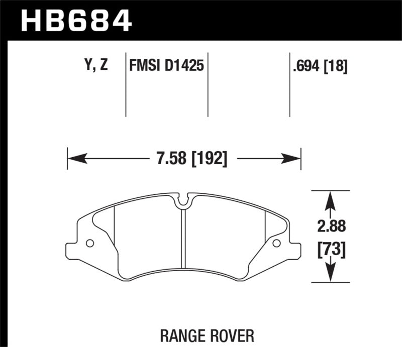 Hawk Disc Brake Pad HB684Z.694 Photo - Primary