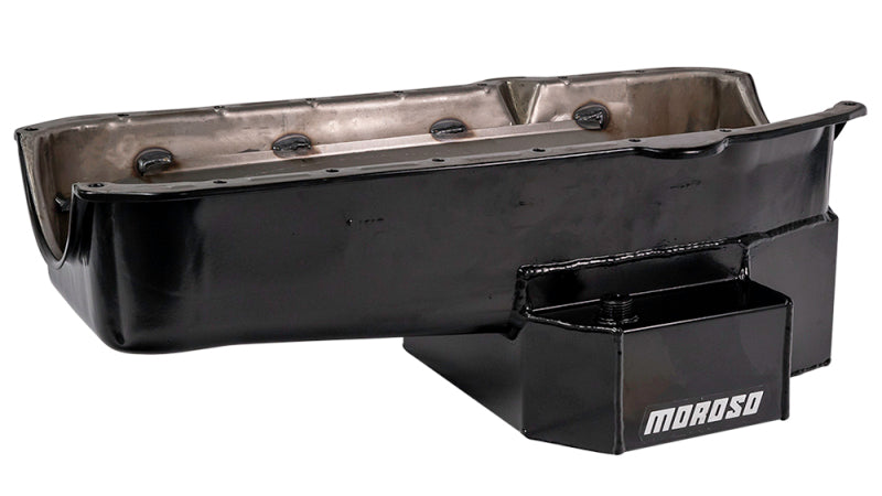 Moroso 80-85 Chevrolet Small Block/Dart (w/2 Piece Seal) Road Race Wet Sump 7qt 7.5in Steel Oil Pan 21814 21814 User 1