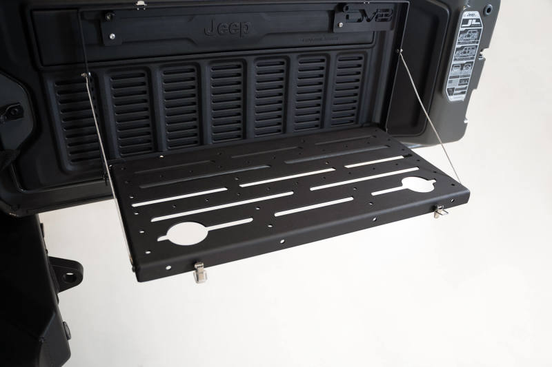 DV8 Jeep JL Tailgate Mounted Table (Trail Table) - Black TTJL-01 TTJL-01 Photo - Mounted