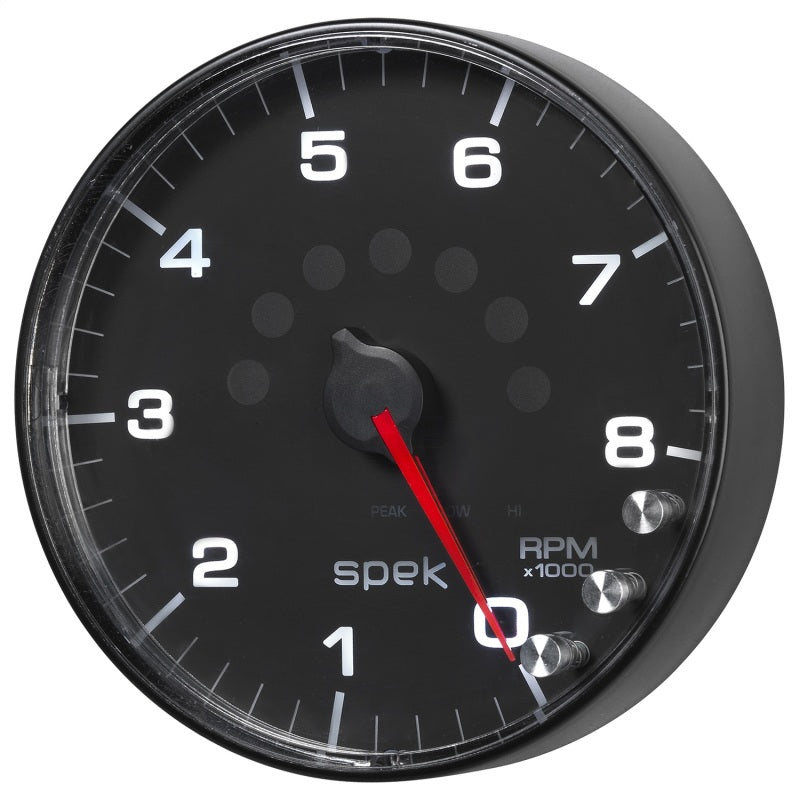 Autometer Gauge, Tachometer, 5", 8k Rpm, w/Shift Light & Peak Mem, Black/Black P238328 User 4