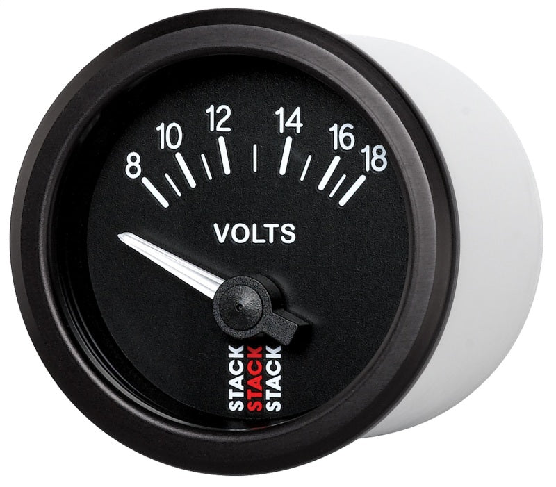 Autometer Stack Instruments 52mm 8-18V Electric Battery Voltage Gauge - Black ST3216 ST3216 User 2