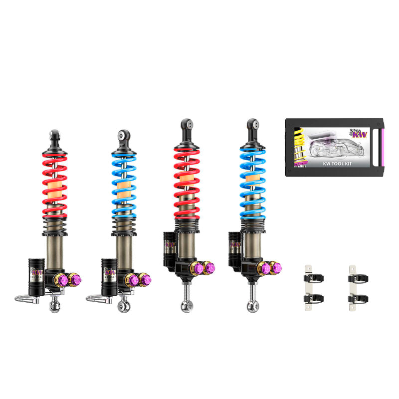 KW 04-05 Porsche Carrera GT Special Edition V5 Coilover Kit W/ Red & Blue Springs 3097100A 3097100A Photo - Primary
