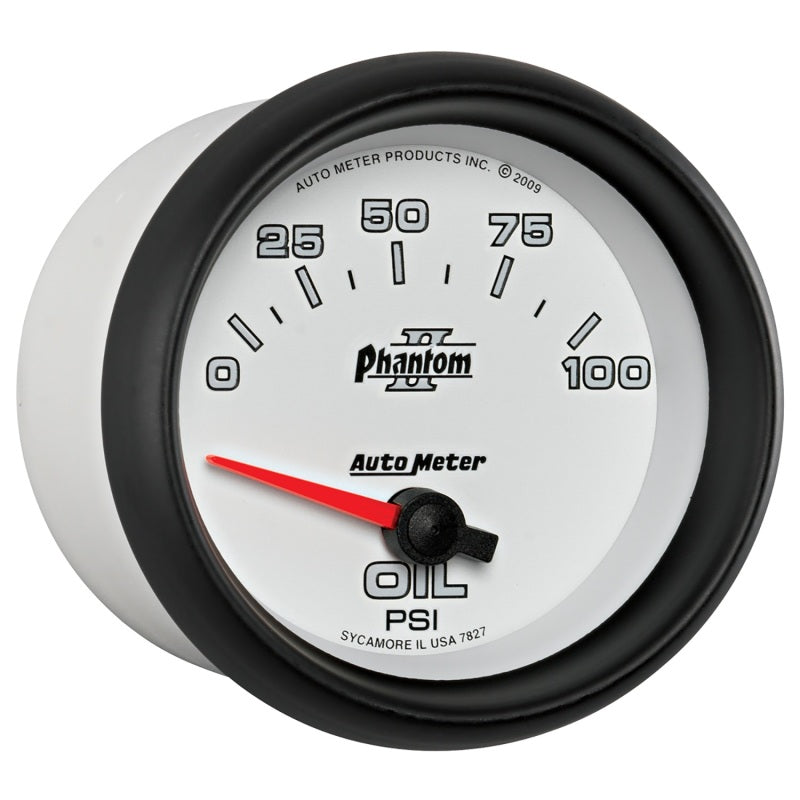 Autometer Gauge, Oil Pressure, 2 5/8", 100Psi, Electric, Phantom II 7827 User 5