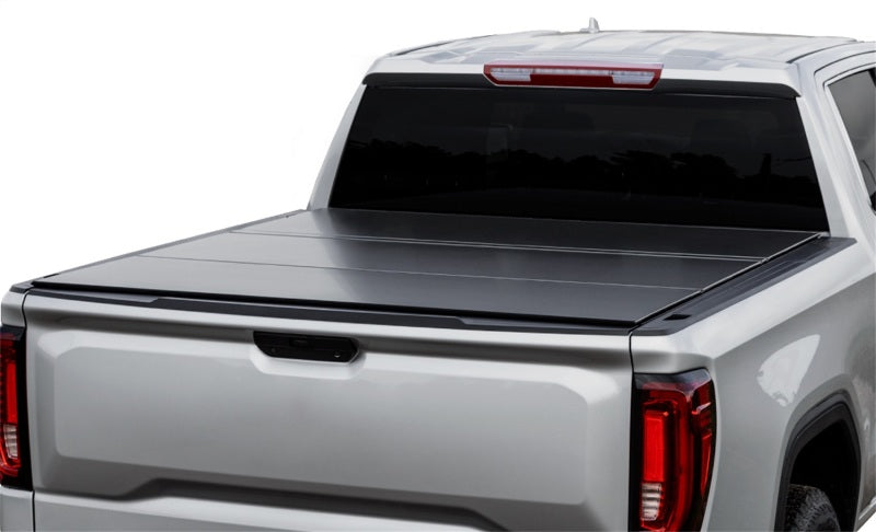 Access LOMAX Tri-Fold Cover 2022 Toyota Tundra 5Ft./6in. Bed w/ deck rail - Matte Black B1050099 B1050099 Photo - Primary