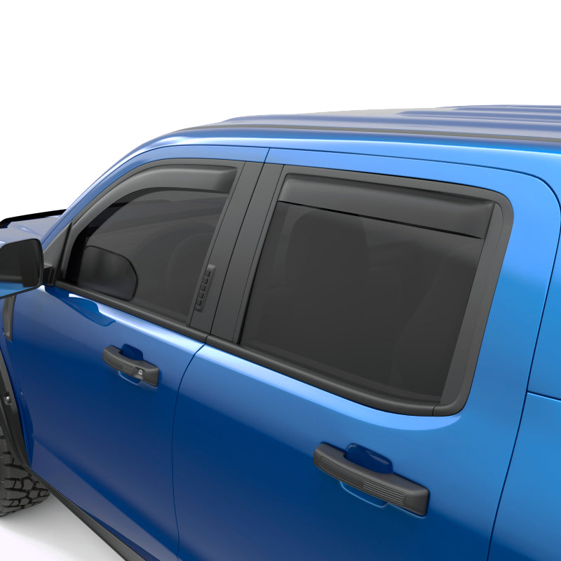 EGR 2022+ Ford Maverick In Channel Window Visors Front/Rear Set - Matte Black Crew Cab 573595 573595 Photo - Close Up