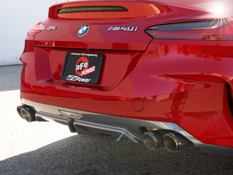 aFe 19-24 BMW Z4 M40i (G29) B58 Turbo MACH Force-Xp 3in to 2-1/2in SS CB Exhaust System - Carbon 49-36352-C 49-36352-C Photo - Mounted