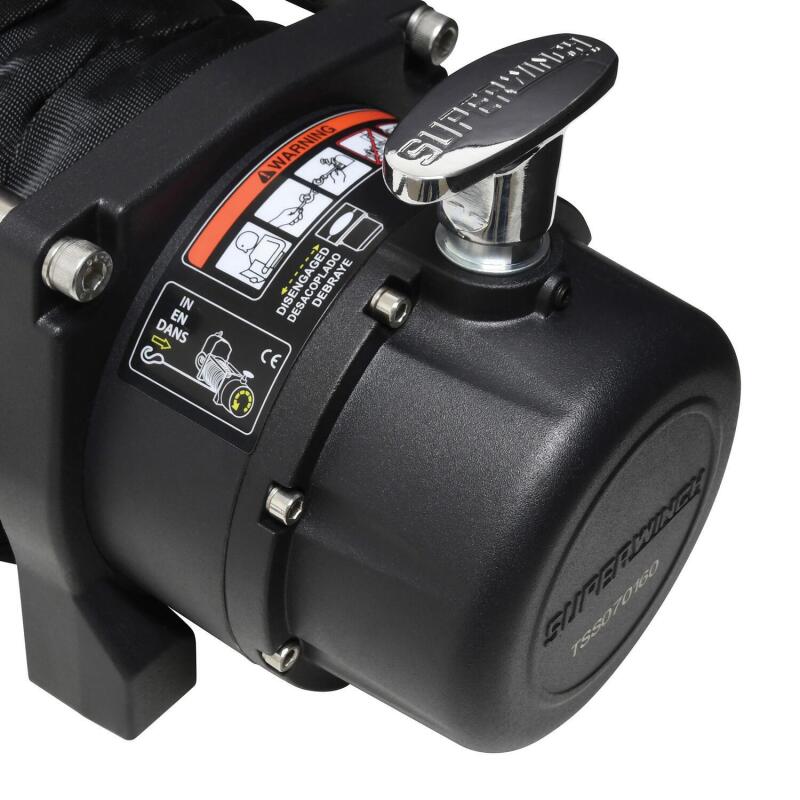Superwinch 11500 LBS 12 VDC 3/8in x 80ft Synthetic Rope Tiger Shark 11500 Winch 1511201 1511201 Photo - Close Up
